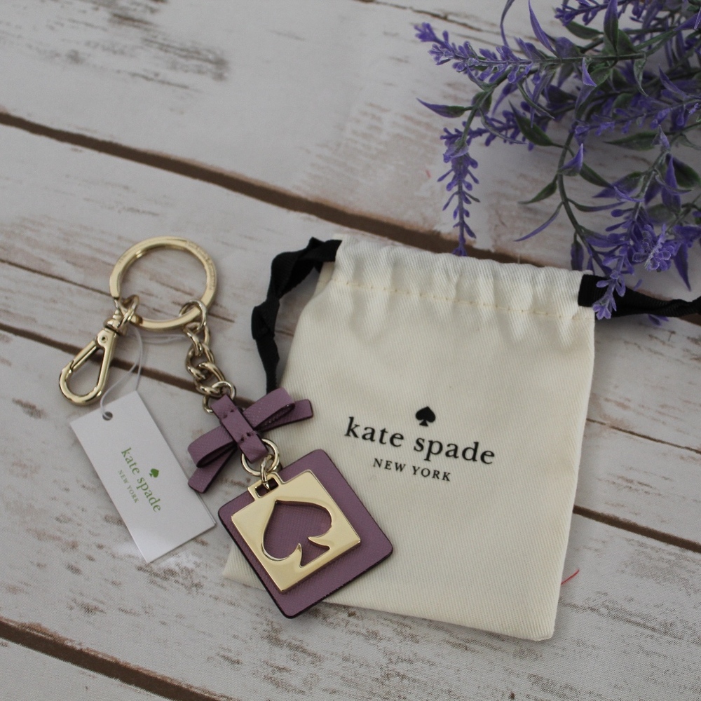 Kate Spade Lilac Leather with Gold Keychain